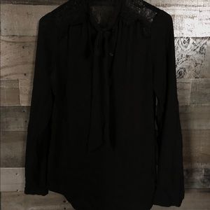 Black High Neck Blouse